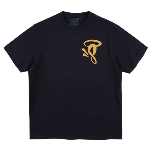 S Camiseta Logo Impreso Negro Amarillo