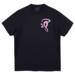 S Camiseta Logo Impreso Negro Rosa
